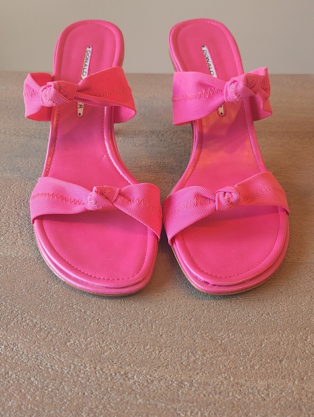 DONALD J. PLINER Heels Strappy Sandals Sz. 9.5 M Pink Designer Worn Once - Picture 2 of 8